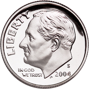 2004-S Roosevelt Dime PR63 Main Image