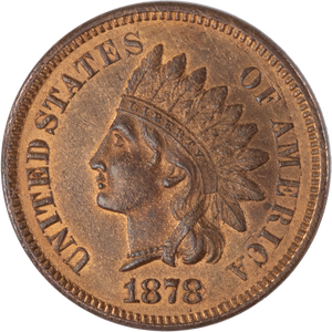 1878 Indian Head Cent Red Brown Main Image