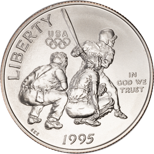 1995-S Centennial Olympics (Baseball) Clad Half Dollar Main Image