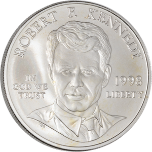 1998-S Robert F. Kennedy Silver Dollar No Case, Choice Uncirculated Main Image