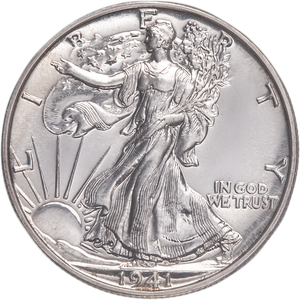 1941 Liberty Walking Half Dollar, No AW Initials Main Image