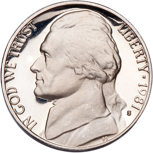 1981-S Jefferson Nickel Proof PR63 Main Image