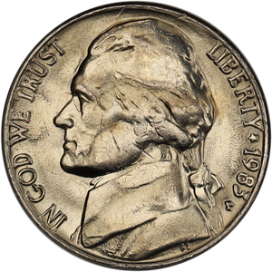 1983-P Jefferson Nickel MS60 Main Image