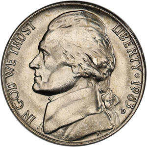 1983-D Jefferson Nickel MS60 Main Image