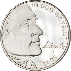 2005-S Jefferson Nickel, Ocean in View, Choice Proof 63 Main Image