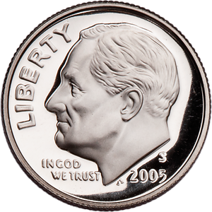 2005-S Clad Roosevelt Dime Main Image