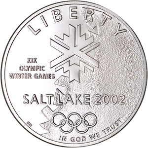 2002-P Salt Lake Winter Olympic Games Silver Dollar Main Image