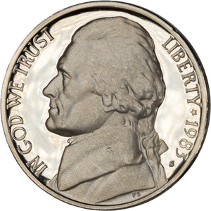 1983-S Jefferson Nickel Proof PR63 Main Image