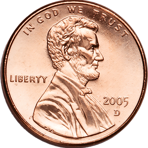2005-D Lincoln Head Cent MS60 Main Image