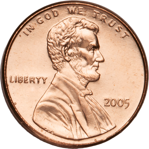 2005 Lincoln Head Cent MS60 Main Image