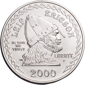 2000-P Leif Ericson Millennium Silver Dollar Main Image