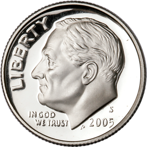 2005-S 90% Silver Roosevelt Dime PR63 Main Image