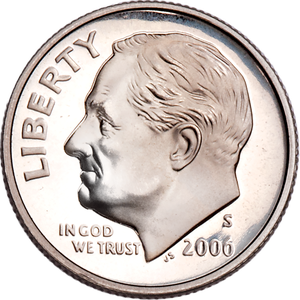 2006-S Roosevelt Dime PR63 Main Image