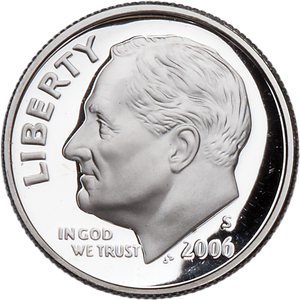 2006-S 90% Silver Roosevelt Dime PR63 Main Image