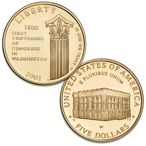 2001-W Capitol Visitor Center Gold $5 Main Image