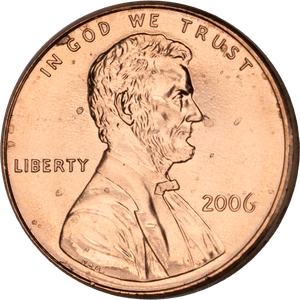 2006 Lincoln Head Cent MS60 Main Image