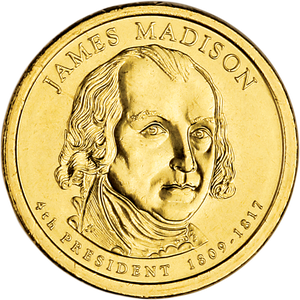2007-D James Madison Presidential Dollar Main Image