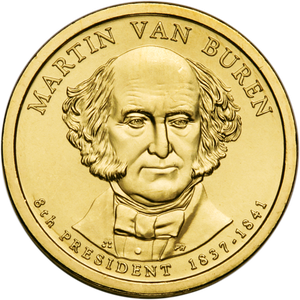 2008-D Martin Van Buren Presidential Dollar Main Image