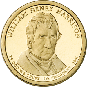2009-S William Henry Harrison Presidential Dollar Main Image