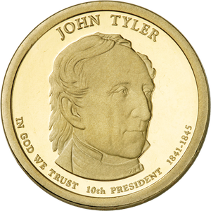 2009-S John Tyler Presidential Dollar Main Image