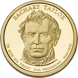2009-S Zachary Taylor Presidential Dollar Main Image