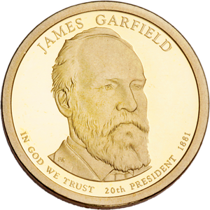 2011-S James Garfield Presidential Dollar Main Image