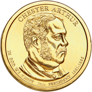 2012-P Chester A. Arthur Presidential Dollar Main Image