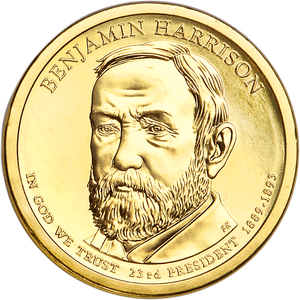 2012-D Benjamin Harrison Presidential Dollar Main Image