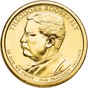 2013-P Theodore Roosevelt Presidential Dollar Main Image