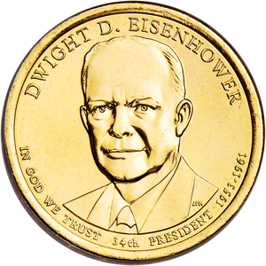 2015-D Dwight D. Eisenhower Presidential Dollar Main Image