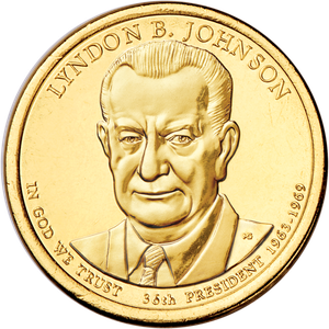 2015-D Lyndon B. Johnson Presidential Dollar Main Image