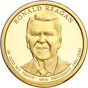 2016-S Ronald Reagan Presidential Dollar Main Image