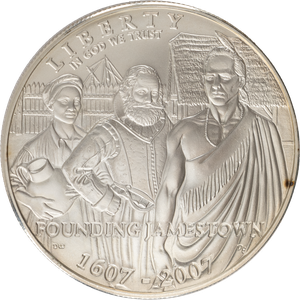 2007-P Jamestown Silver $1 Commemorative, Choice Uncirculated, MS63 Main Image