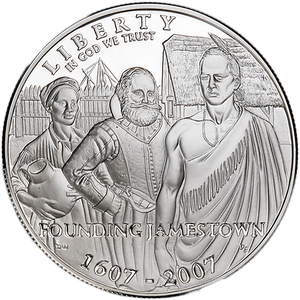 2007-P Jamestown Silver $1 Commemorative, Choice Proof, PR63 Main Image