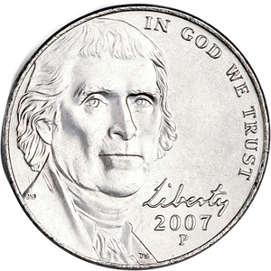 2007-P Jefferson Nickel Main Image