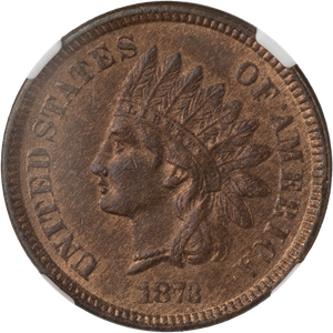 1873 Indian Head Cent Open 3 Brown Main Image
