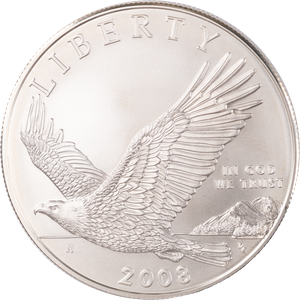 2008-P Bald Eagle Recovery and National Emblem Silver Dollar Main Image