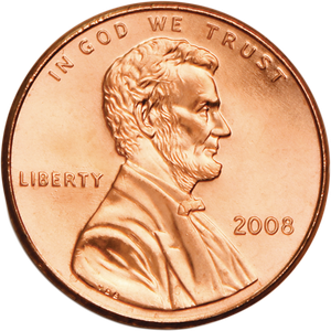 2008 Lincoln Head Cent, Uncirculated, MS60 Main Image