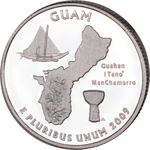 2009-S 90% Silver Guam Territories Quarter Main Image