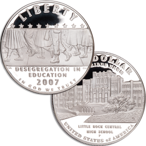 2007-P Little Rock Central High Desegregation Silver Dollar Main Image