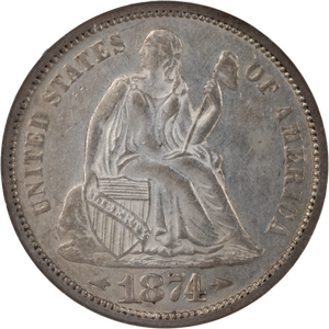 Dime - Liberty Seated - 1874 Main Image