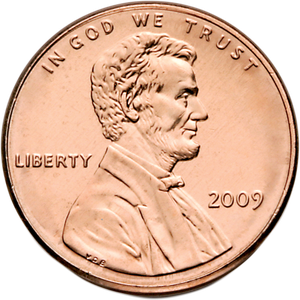 2009-P Lincoln Presidency Cent, Uncirculated, MS60 Main Image