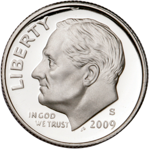 2009-S 90% Silver Roosevelt Dime, Choice Proof, PR63 Main Image