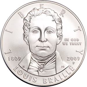 2009-P Louis Braille Silver Commemorative Dollar | Choice Uncirculated Commemoratives by Littleton Coin Company