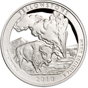 2010-S 90% Silver Yellowstone National Park Quarter Main Image
