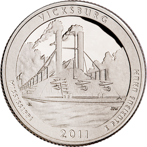 2011-S 90% Silver Vicksburg National Military Park Quarter Main Image