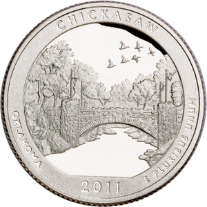 2011-S 90% Silver Chickasaw National Recreation Area Quarter Main Image