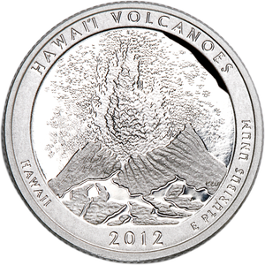 2012-S 90% Silver Hawai'i Volcanoes National Park Quarter Main Image
