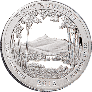 2013-S 90% Silver White Mountain National Forest Quarter Main Image