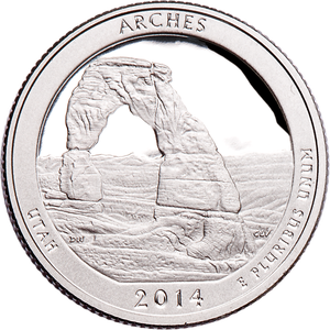 2014-S 90% Silver Arches National Park Quarter Main Image
